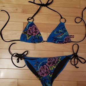 Ed Hardy Floral Dragon Bathing Suit